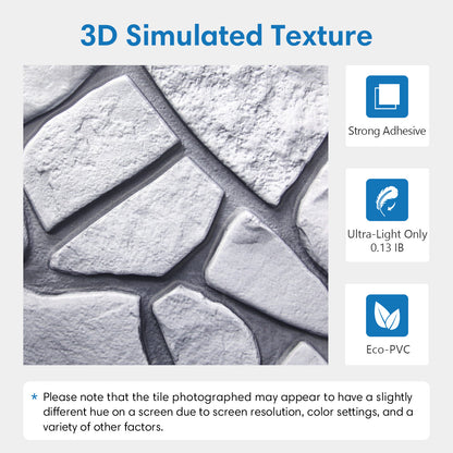 3D Sierra Sand Gray Limestone Wall Panels Peel and Stick