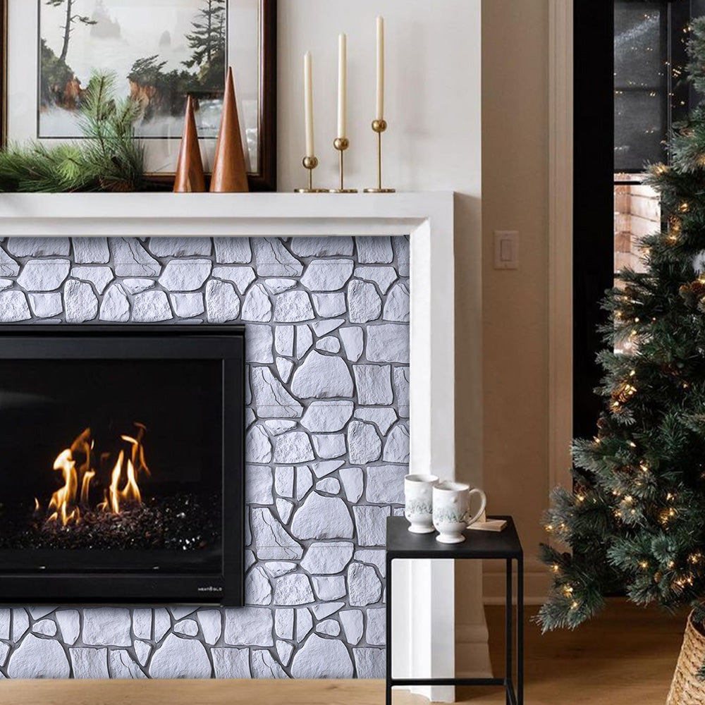 3D Sierra Sand Gray Limestone Wall Panels Peel and Stick