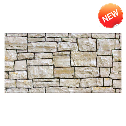 3D Stacked Stone Extra Large Wall Panels Peel and Stick