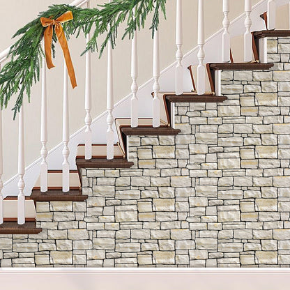 3D Stacked Stone Extra Large Wall Panels Peel and Stick