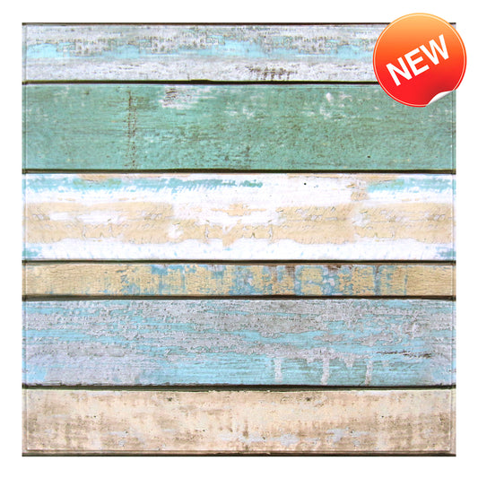 3D Vintage Multicolor Wood Grain Wall Panels Peel and Stick