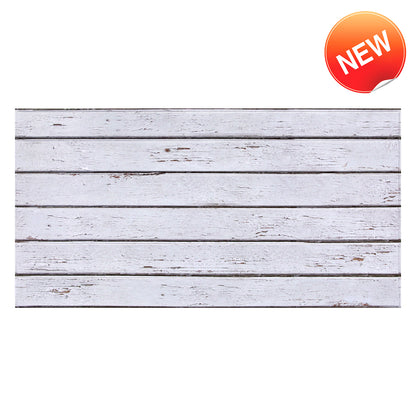 3D White Wood Grain Extra Large Wall Panels Peel and Stick