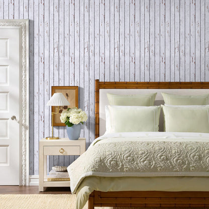 3D White Wood Grain Extra Large Wall Panels Peel and Stick