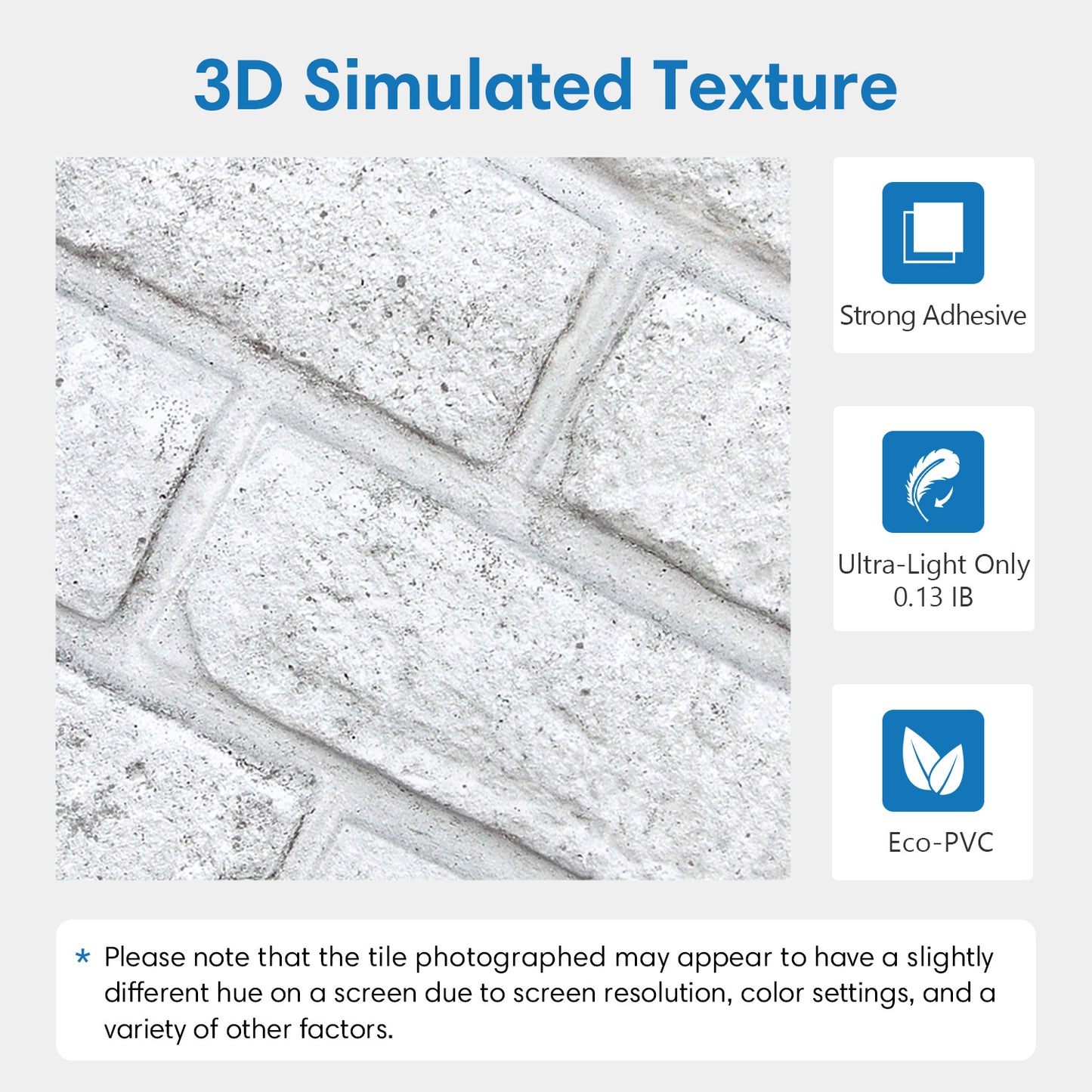 3D White and Gray Brick Wall Panels Peel and Stick