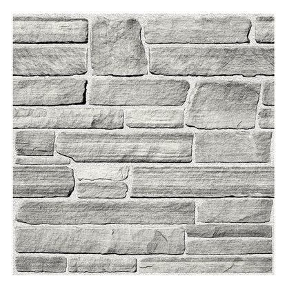 3D Grey Stone Wall Panels Peel and Stick