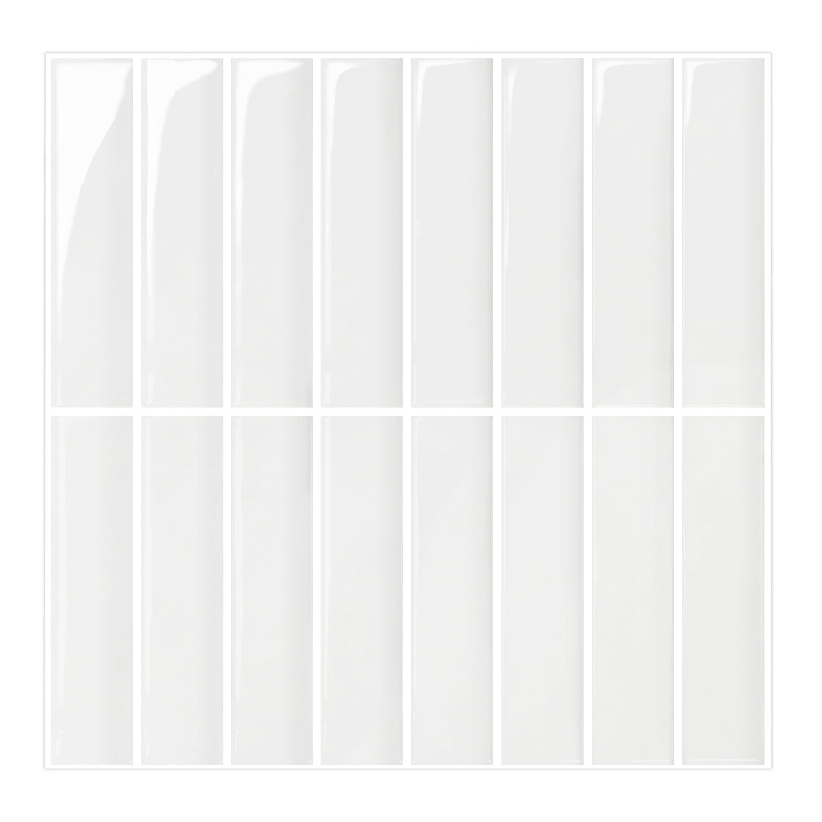 Linear Tile Peel and Stick Backsplash - White