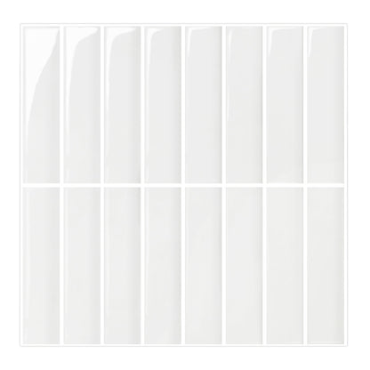Linear Tile Peel and Stick Backsplash - White