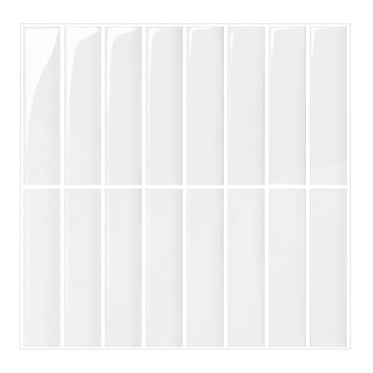 Linear Tile Peel and Stick Backsplash - White