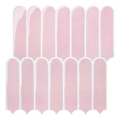 Fish Scale Peel and Stick Backsplash - Blush Pink Thicker Design