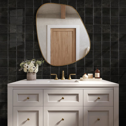 Square Peel and Stick Backsplash - Black Thicker Design