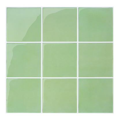 Square Peel and Stick Backsplash - Sage Green Thicker Design